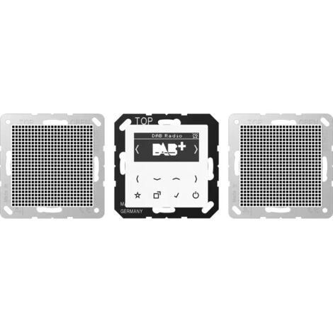 Jung Smart Radio DAB+, Set Stereo, Serie A, alpinweiß DABA2WW
