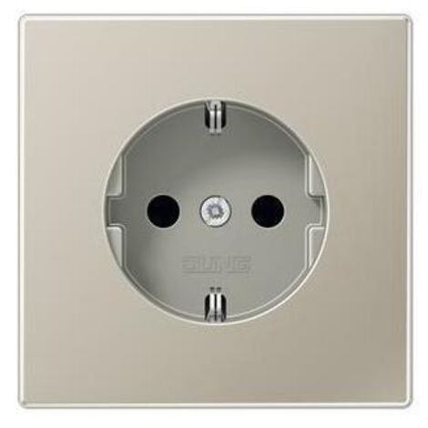 Jung Steckdose 1-fach Edelstahl mit UP IP20 LS ES 1520