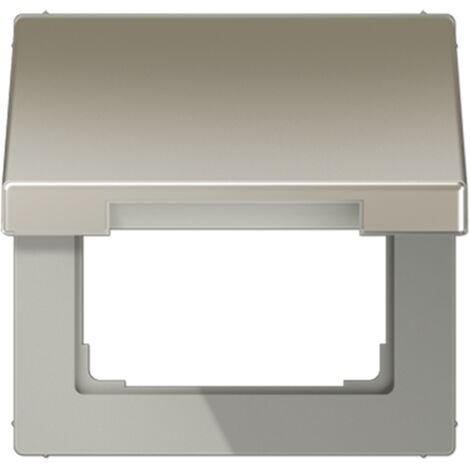 Jung Tapa abatible (con muelle de retorno), serie LS, acero inoxidable, montaje vertical y horizontal ES 2990 KL