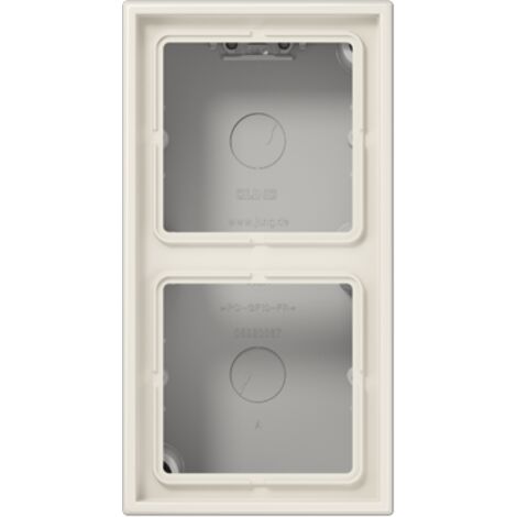 Jung Tapa de superficie 2 veces, LS CUBE, duroplástico, blanco, montaje vertical y horizontal LS 582 A W
