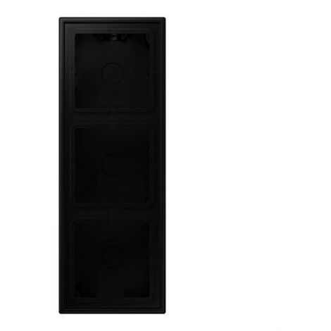 Jung Tapa de superficie 3 vías, LS CUBE, Duroplast lacado, negro grafito mate, montaje vertical y horizontal LS 583 A SWM