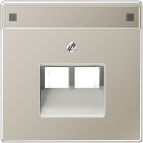 Jung Tapa para cajas de conexión IAE/UAE, 2 x 8 polos, con campo de rotulación, Serie LS, Acero inoxidable ES 2969-2 NAUA