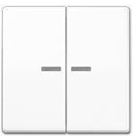 Jung Tasto doppio, con conduttore di luce, termoplastica, serie AS, bianco alpino AS 591-5 KO5BF WW