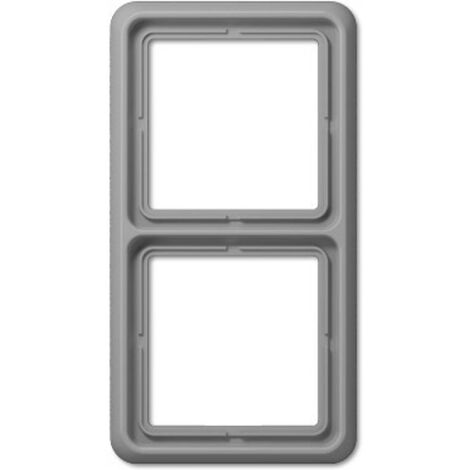Jung Telaio 2 posti, CD 500, IP 44, Duroplast, grigio, montaggio verticale e orizzontale CD 582 GR
