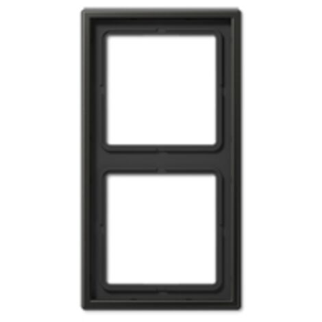 Jung Telaio 2 posti, LS 990, IP 44, Alluminio verniciato, antracite, montaggio verticale e orizzontale AL 2982 AN