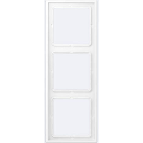 Jung Telaio 3 posti, LS 990, IP 44, Duroplast verniciato, bianco neve opaco, montaggio verticale e orizzontale LS 983 WWM