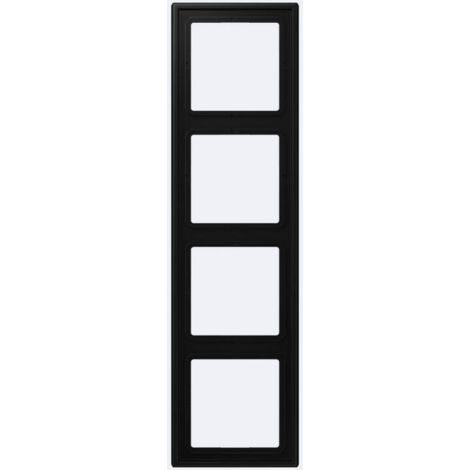 Jung Telaio 4fach, LS 990, IP 44, Duroplast verniciato, nero grafite opaco, montaggio verticale e orizzontale LS 984 SWM