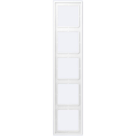 Jung Telaio 5 volte, LS 990, IP 44, Duroplastico verniciato, bianco neve opaco, montaggio verticale e orizzontale LS 985 WWM