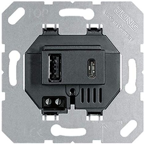 JUNG USB15CASW CARICATORE USB DUROPLAST NERO