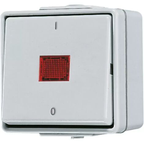 Jung Wipp-Kontrollschalter, Aus 2-pol., 10 AX 250 V , IP 44, WG 600 602KOW