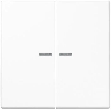 Jung Wippe 2fach mit Lichtleiter, Duroplast, Serie LS, alpinweiß LS995KO5WW
