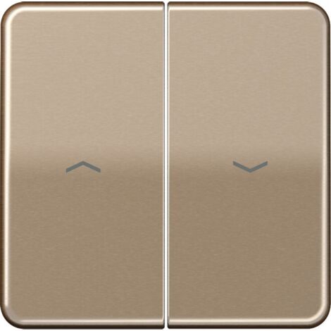 Jung Wippe 2fach, mit Pfeilsymbolen, Aluminium eloxiert, Serie CD, gold-bronze CD595PGB