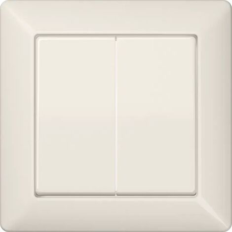 Jung Wippe 2fach, mit Rahmen, Duroplast, Serie AS, weiß AS590-5