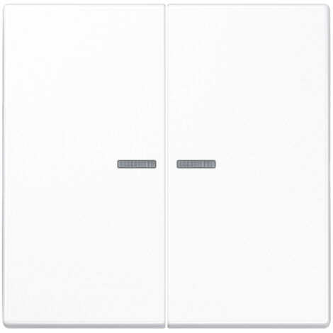Jung Wippe mit Lichtleiter für KNX Taster 2fach, Duroplast, Serie LS, alpinweiß LS102KO5WW