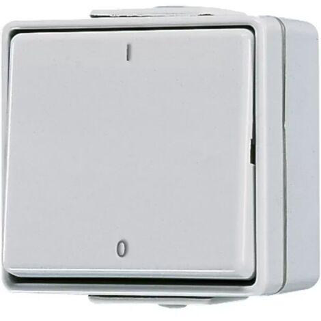 Jung Wippschalter, Aus 2-pol., 10 AX 250 V , IP 44, WG 600 602 W