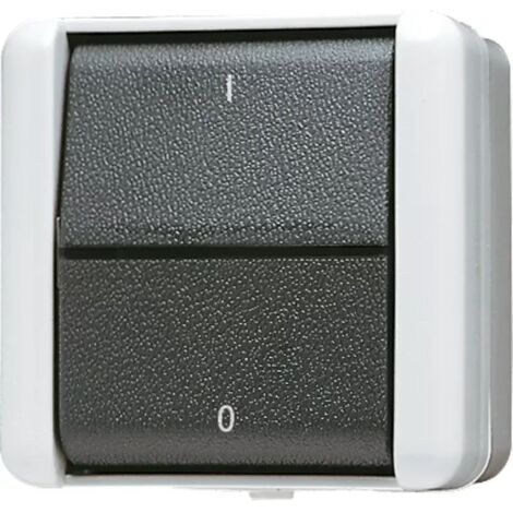 Jung Wippschalter, Aus 2-pol., 10 AX 250 V , IP 44, WG 800 802 W