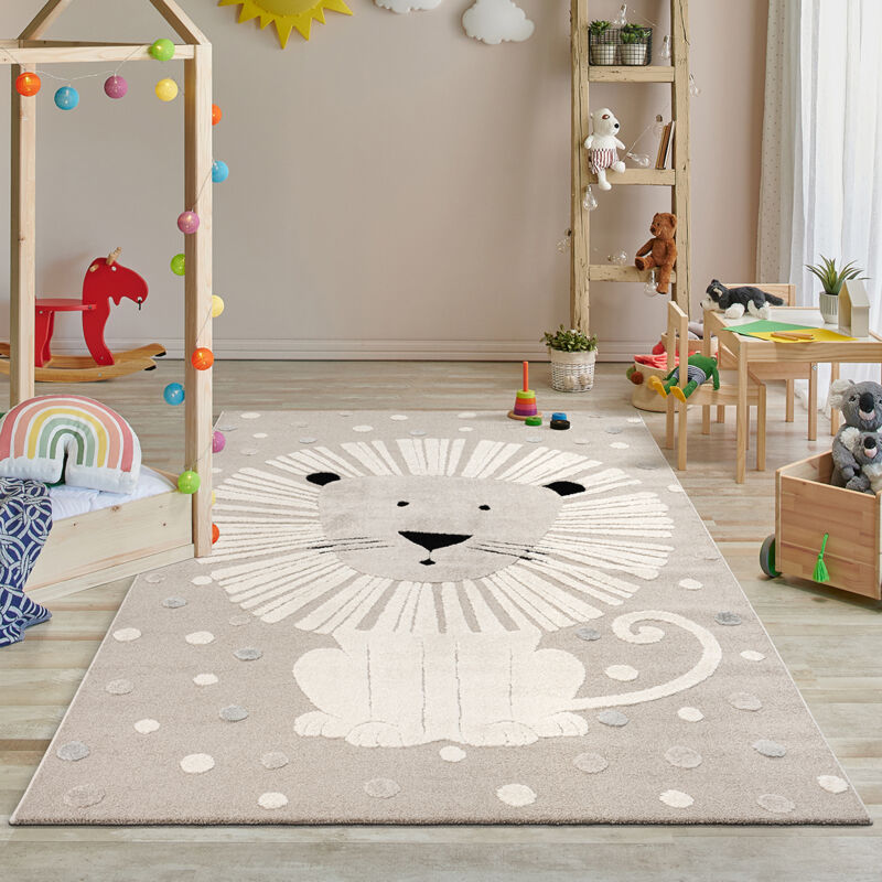 The Carpet - Jungle Kids tapis enfant chambre 3d résistant facile beige