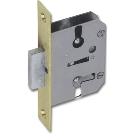JUNIE 667 Bart-Einsteckschloss, Dornmaß 40 mm, Stahl/Stulp Messing