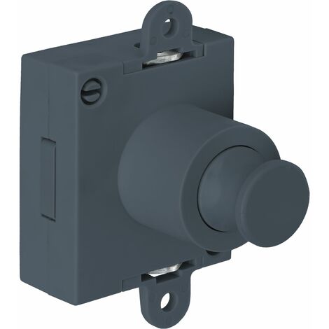 JUNIE Push-Lock Riegel-Drehstangenschloss beidseitig, Kunststoff anthrazitgrau