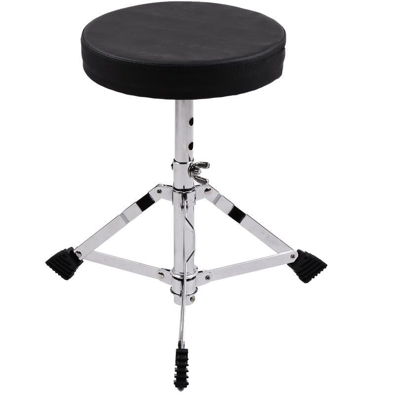 

Juniors Drum Throne Taburete redondo acolchado para asiento de bateria Patas de acero inoxidable con un solo refuerzo Antideslizante 3 niveles Altura