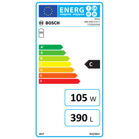 Junkers Bosch Pufferspeicher für Solaranlagen, Stora BBS 400-5 K 1 C, 400 Liter, 7735501564