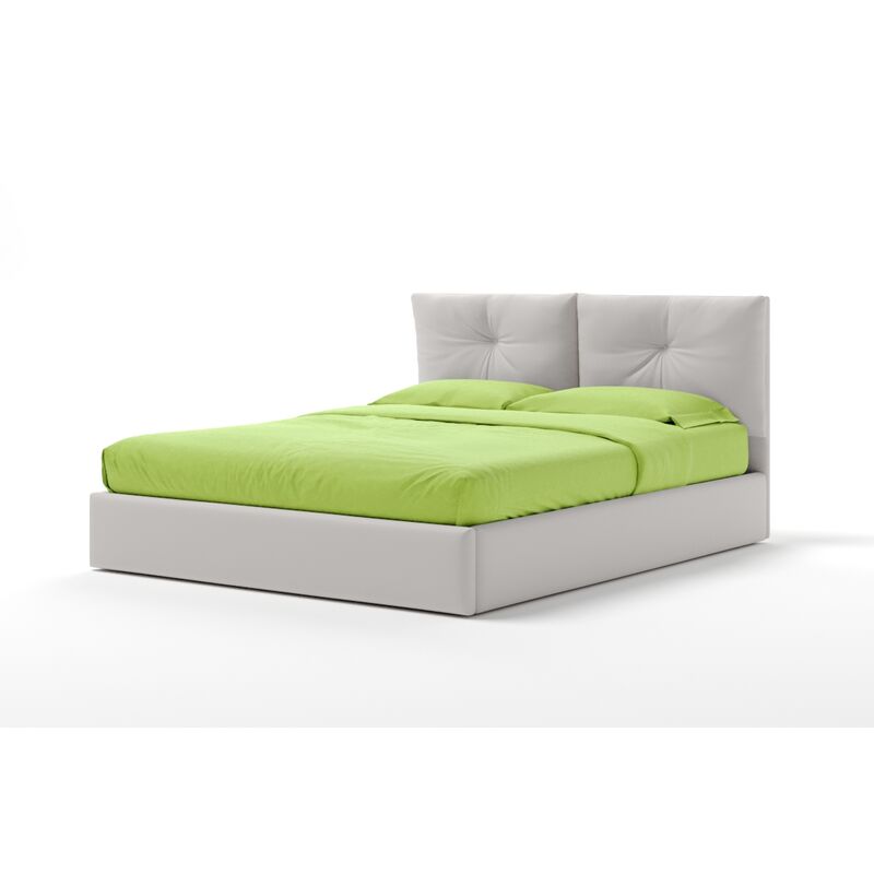 Letto Contenitore Made In Italy Cangù juno matrimoniale similpelle bianco