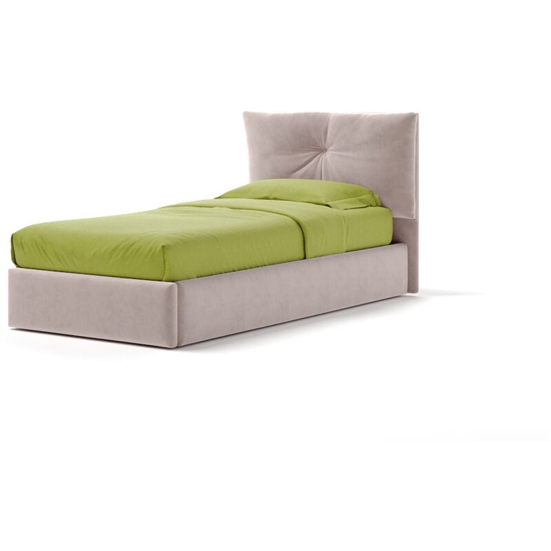 Letto Contenitore Made In Italy Cangù JUNO singolo tessuto rosa