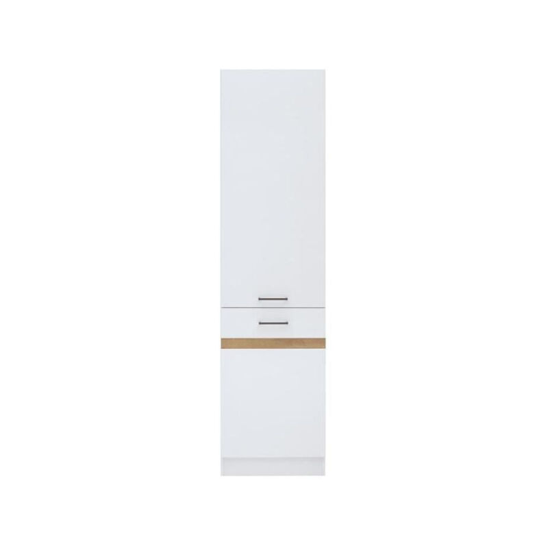 Sans Marque - junona Colonne de cuisine 2 Portes ouverture gauche - l 50 x h 196 x p 46 cm - Blanc brillant