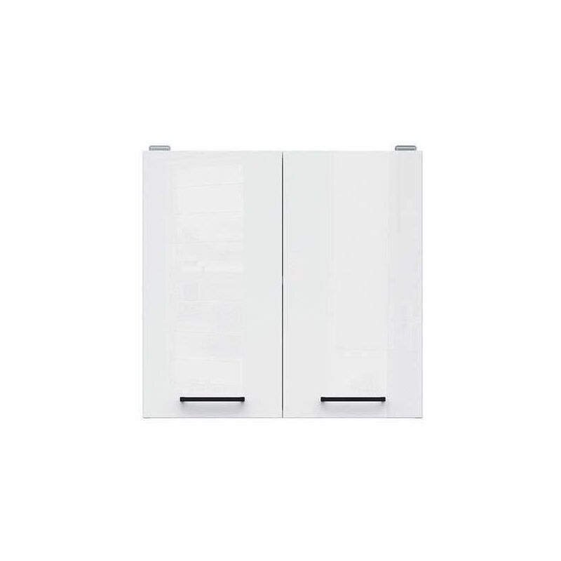 Junona Meuble haut 60 cm - 2 Portes - Blanc brillant