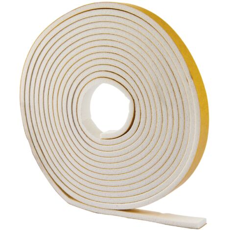 Junta adhesiva de PVC blanco, perfil 'I' 6M