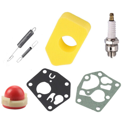 Junta de diafragma del carburador, filtro de aire, kit de bujías para muchos motores pequeños Brighton, compatible con los modelos 691859 y 692211.