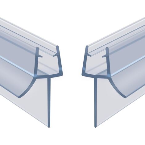Junta de ducha para pared de vidrio, 100 cm, 1 pieza, barrera de ducha, junta de puerta de ducha para vidrio de 4-6 mm, junta de sellado para cabina de ducha, barrera plegable, PVC extra grueso (trans