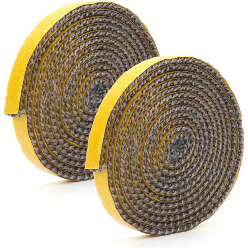 Junta de inserción de chimenea, 2 piezas Junta de chimenea Junta de puerta de estufa de leña autoadhesiva de 15 mm, Junta de estufa de leña,