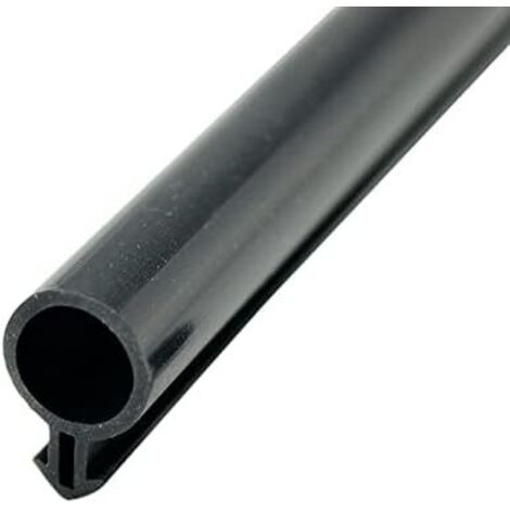 Junta de plástico para puertas y ventanas - 10 m - Caucho de silicona - Para juntas de puertas y ventanas - Tipo O - Negro