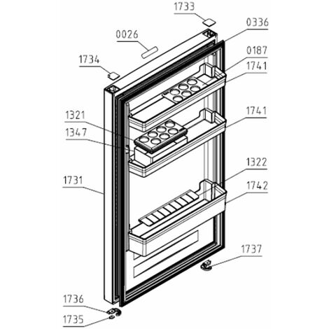 Junta de puerta (congelador) 798470 GORENJE