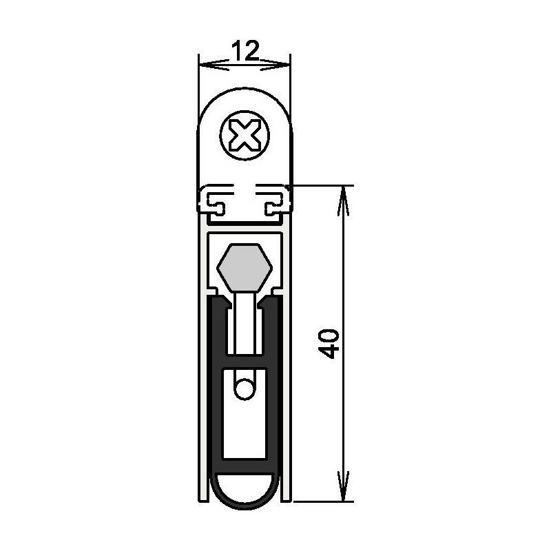 

Junta de puerta Kältefeind Allround® 1-689 1-s.L.833mm Alu.silverf.HLT ATHMER