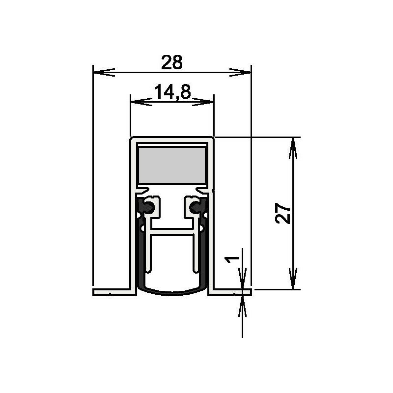 

Junta de puerta Schall-Ex® DUO L-15/28 OS 1-404 2-s.L.958mm alu. Plateado para HLT ATHMER