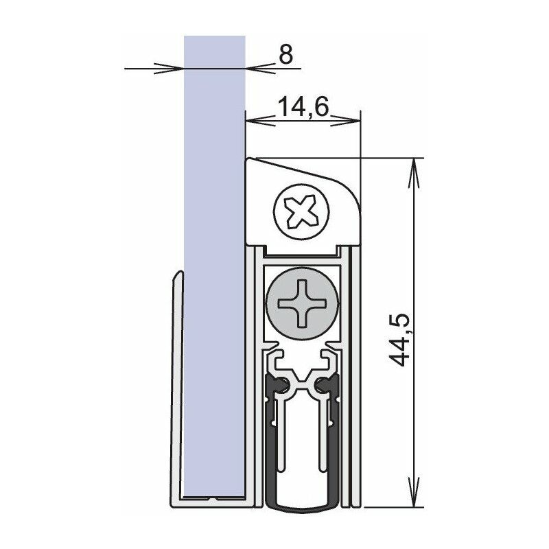 

Junta de puerta Schall-Ex® GS-8 1-407 1-s.L.1208mm Alu.silverf.GLT - Athmer