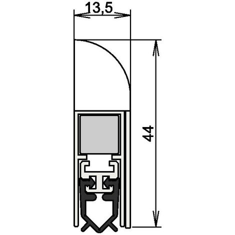 Base de sello de puerta (FT, RF) 1150 mm anodizado incoloro