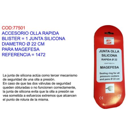 Junta de Silicona para Olla Rápida Magefesa 22cm BL1