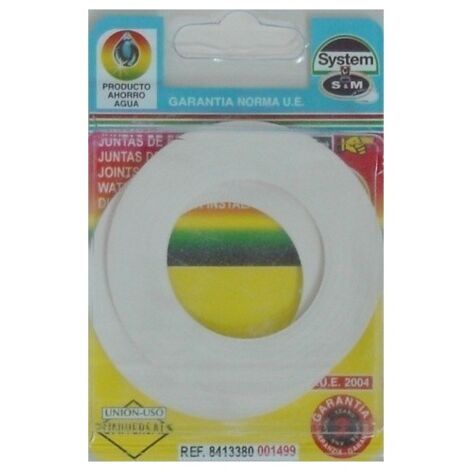 Junta fontan plana 1´1/4 lavabo 2pz goma s&m 2 pz