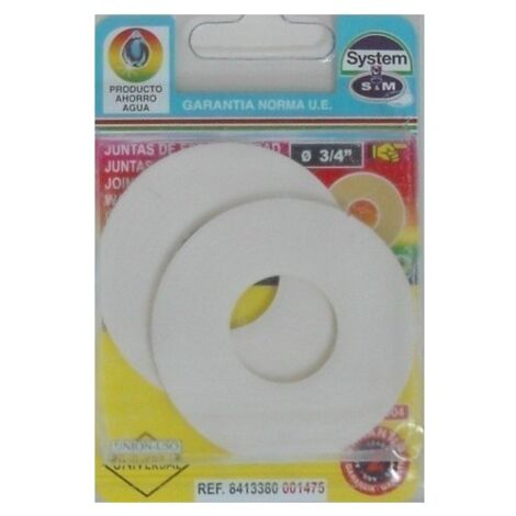 Junta Fontan Plana 3/4" Lavabo Goma S M 2 Pz