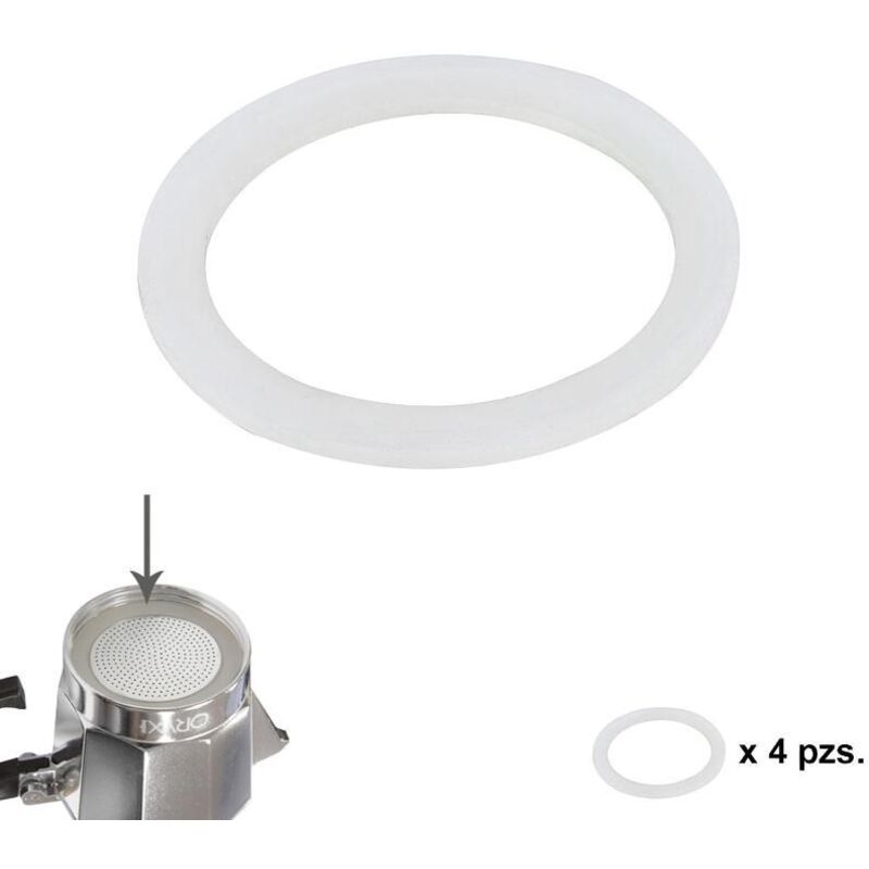 Aft - Junta Goma Silicona Cafetera Aluminio Classic / Inducción 2 Tazas (4 Unidades)