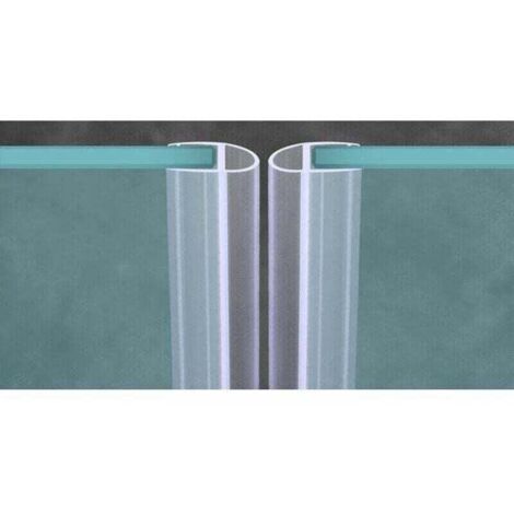 Junta para mampara de ducha/bañera, XU, tipo U, 550 cm, compatible con vidrio de 6/8/10/12 mm - KZQ