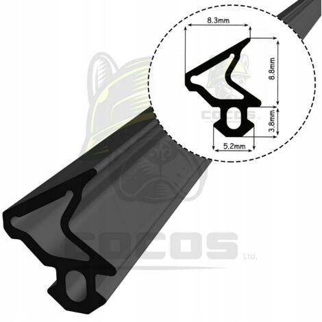 Junta para ventanas de PVC S-1110 DECEUNINCK NEGRO 1m