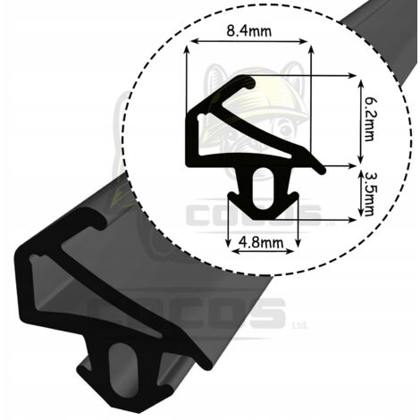 Junta para ventanas de PVC S-1155x UNI BLACK 1m