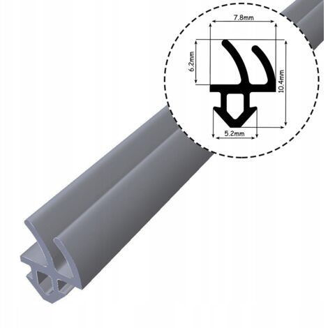 Junta para ventanas de PVC S-1388 GRIS 1m