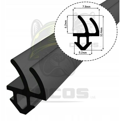 Junta para ventanas de PVC S-1388 NEGRO 1m