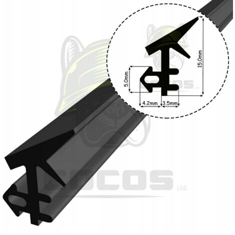 Junta para ventanas de PVC S-233 PANORAMA NEGRO 1m