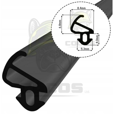 Junta para ventanas de PVC S-900 LB NEGRO 1m